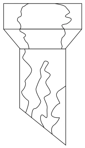 Piece 1.1 — pattern piece drawing