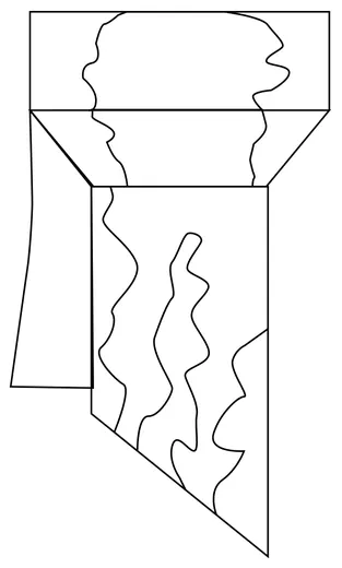 Piece 1.2 — pattern piece drawing