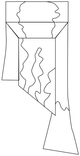 Piece 1.3 — pattern piece drawing