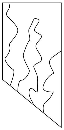 Piece 1 — pattern piece drawing