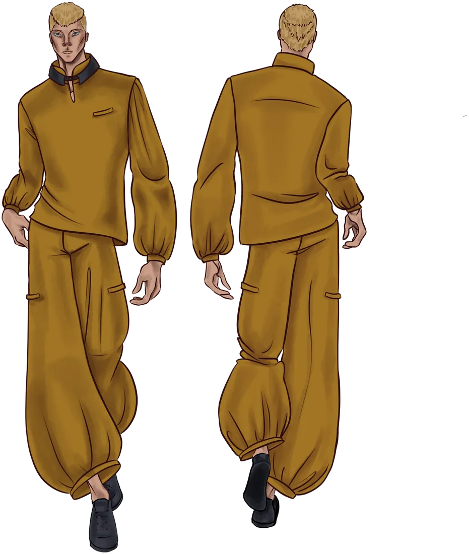 Silentium look 3, front and back illustration