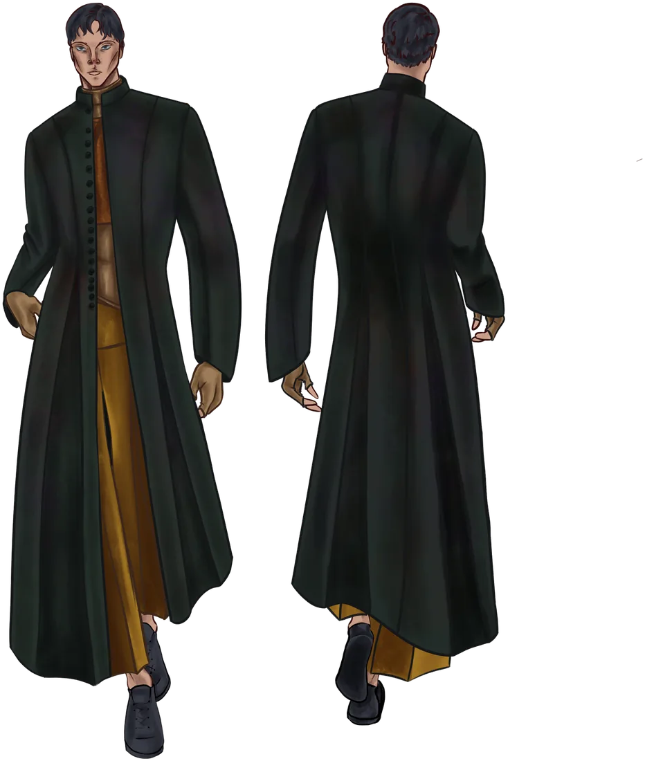 Silentium look 5, front and back illustration
