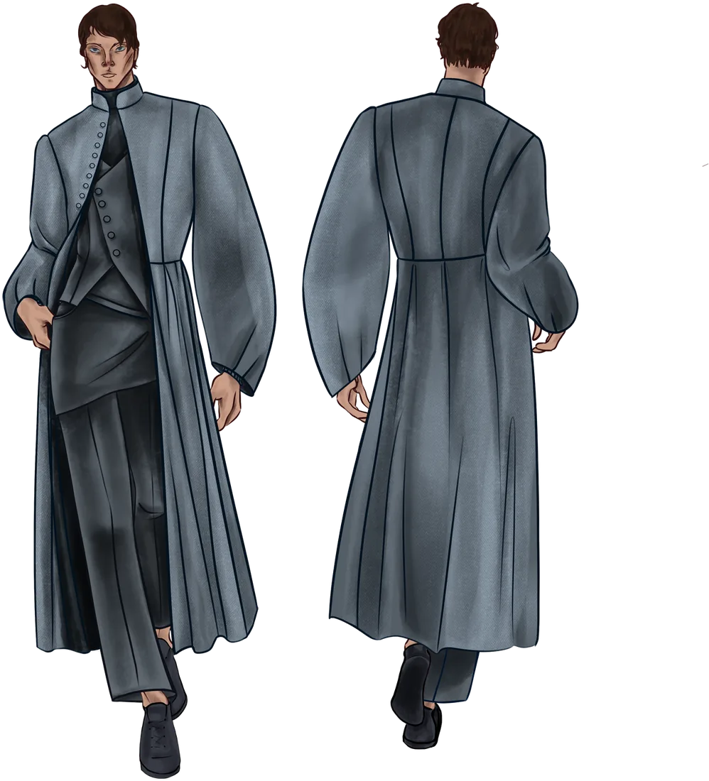Silentium look 7, front and back illustration