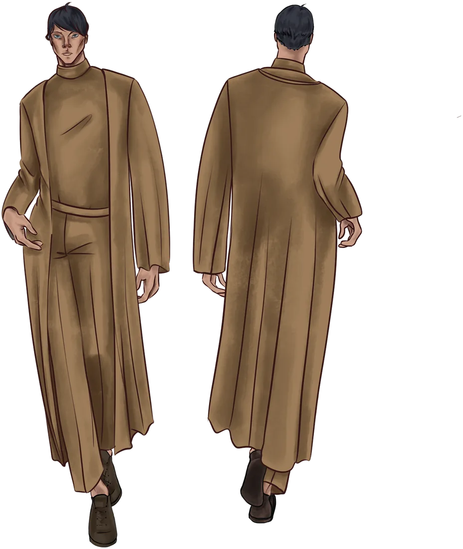Silentium look 11, front and back illustration