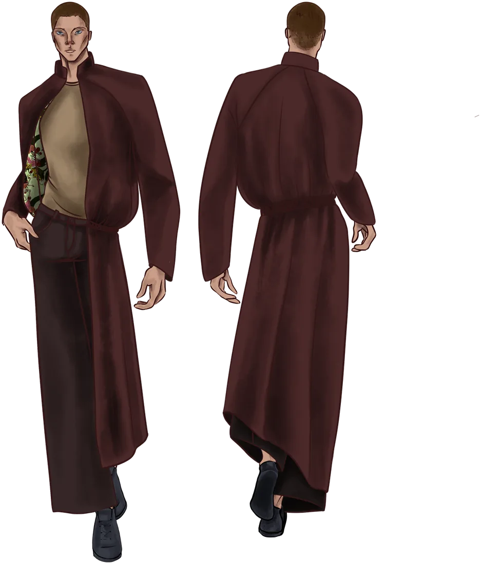 Silentium look 13, front and back illustration