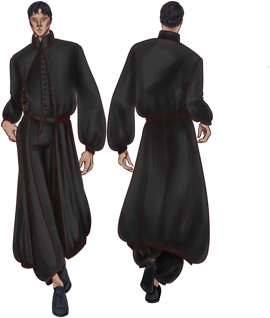Silentium look 14, front and back illustration