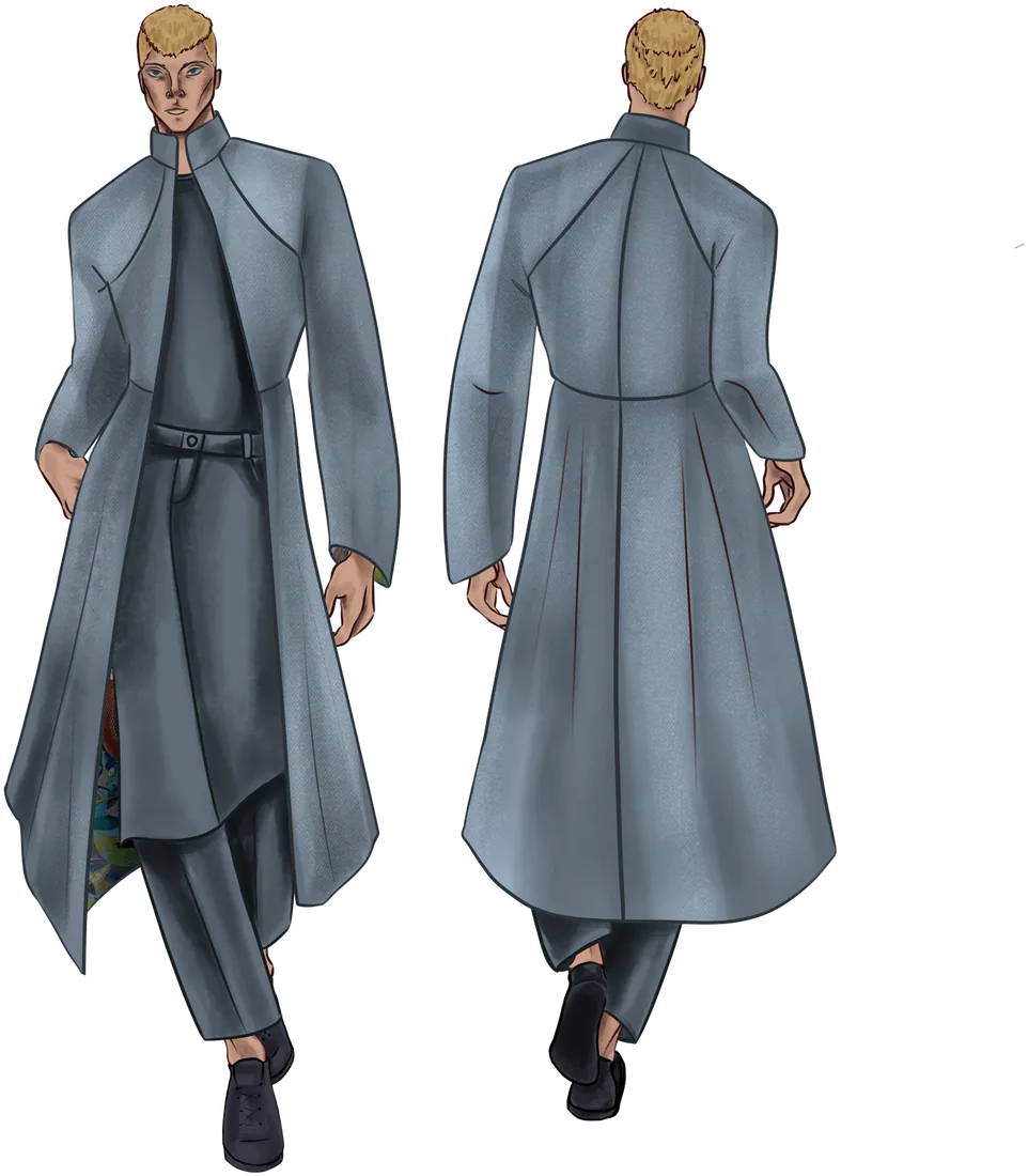 Silentium look 15, front and back illustration