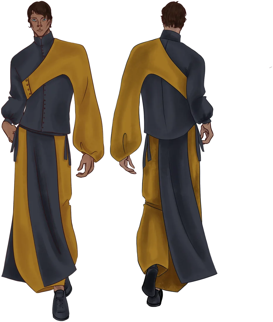 Silentium look 17, front and back illustration