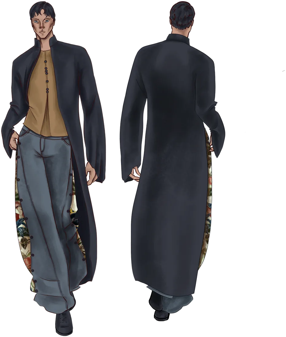 Silentium look 19, front and back illustration