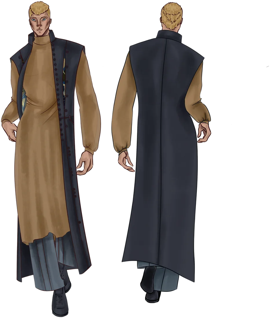 Silentium look 20, front and back illustration
